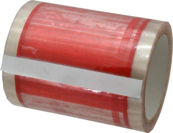Nifty Products - 333 Piece, 5" Long x 5" Wide, Tape Roll - Packing Slip Enclosed, Clear with Red Border - Exact Tool & Supply