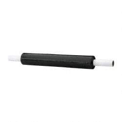 Stretch Associates - 20" x 1,000' 80 Gauge Black Hand Held Stretch & Pallet Wrap with Extended Core - 80 Gauge, Black - Exact Tool & Supply
