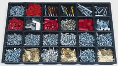 Kennedy - Tool Box Durable ABS Plastic Organizer - 30" Wide x 18-1/2" Deep x 2" High, Black - Exact Tool & Supply