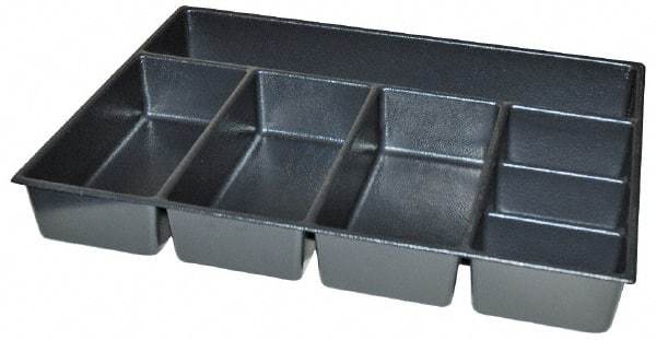 Kennedy - Tool Box Durable ABS Plastic Organizer - 23" Wide x 16-1/2" Deep x 4" High, Black, For 27" Wide Roller Cabinets - Exact Tool & Supply