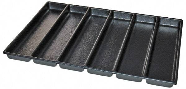 Kennedy - Tool Box Durable ABS Plastic Organizer - 25" Wide x 18-1/2" Deep x 2" High, Black, For 29" Wide Roller Cabinets - Exact Tool & Supply