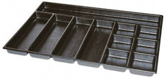 Kennedy - Tool Box Durable ABS Plastic Organizer - 25" Wide x 18-1/2" Deep x 2" High, Black, For 29" Wide Roller Cabinets - Exact Tool & Supply