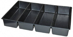 Kennedy - Tool Box Durable ABS Plastic Organizer - 25" Wide x 18-1/2" Deep x 4" High, Black, For 29" Wide Roller Cabinets - Exact Tool & Supply