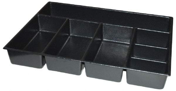 Kennedy - Tool Box Durable ABS Plastic Organizer - 25" Wide x 18-1/2" Deep x 4" High, Black, For 29" Wide Roller Cabinets - Exact Tool & Supply