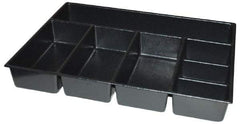 Kennedy - Tool Box Durable ABS Plastic Organizer - 25" Wide x 18-1/2" Deep x 4" High, Black, For 29" Wide Roller Cabinets - Exact Tool & Supply