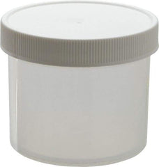 Dynalon Labware - 4 oz Jar - Polypropylene, Translucent, 2.16" High x 2.76" Diam, 2.76" Cap - Exact Tool & Supply