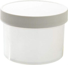Dynalon Labware - 8 oz Jar - Polypropylene, Translucent, 2.44" High x 3-1/2" Diam, 3-1/2" Cap - Exact Tool & Supply