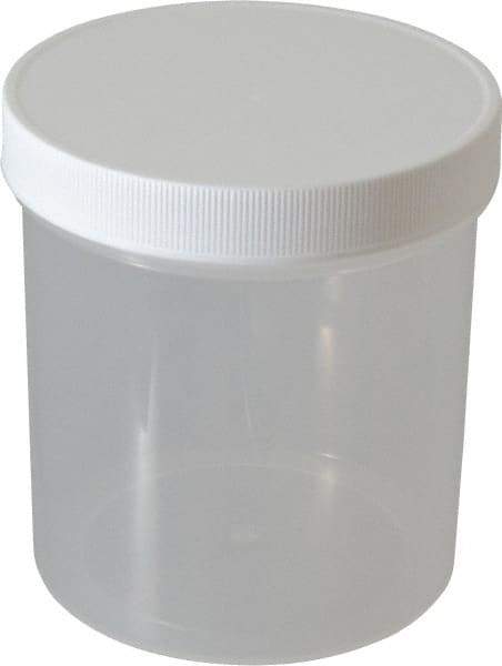 Dynalon Labware - 40 oz Jar - Polypropylene, Translucent, 5.11" High x 4.72" Diam, 4.72" Cap - Exact Tool & Supply