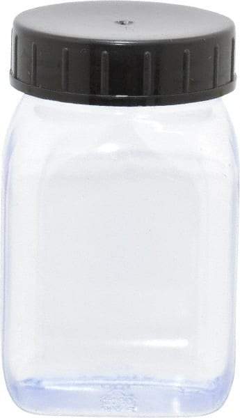 Dynalon Labware - 100 mL Wide-Mouth Bottle - PVC, Clear, 2.87" High x 1.3" Diam, 1.3" Cap - Exact Tool & Supply