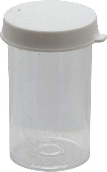 Dynalon Labware - 7 Drams Vial - Polystyrene, Clear, 2" High x 1" Diam, 3/4" Cap - Exact Tool & Supply