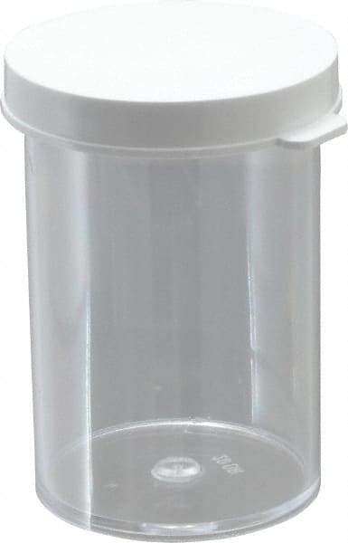Dynalon Labware - 20 Drams Vial - Polystyrene, Clear, 2-1/2" High x 1-1/2" Diam, 3/4" Cap - Exact Tool & Supply