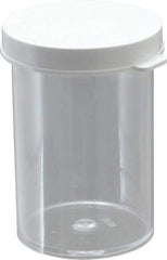 Dynalon Labware - 20 Drams Vial - Polystyrene, Clear, 2-1/2" High x 1-1/2" Diam, 3/4" Cap - Exact Tool & Supply