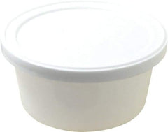 Dynalon Labware - 4 oz Disposable Container - Polyethylene, White, 1-1/8" High x 3.56" Diam, 3/4" Cap - Exact Tool & Supply