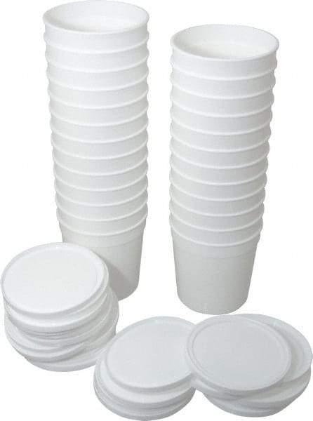 Dynalon Labware - 16 oz Disposable Container - PPCO, White, 3-5/8" High x 2-3/4" Diam, 3/4" Cap - Exact Tool & Supply