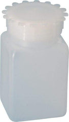 Dynalon Labware - 100 mL Wide-Mouth Bottle - Polyethylene, Translucent, 3.74" High x 1.65" Diam, 3/4" Cap - Exact Tool & Supply