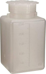 Dynalon Labware - 250 mL Wide-Mouth Bottle - Polyethylene, Translucent, 4.52" High x 2.17" Diam, 3/4" Cap - Exact Tool & Supply