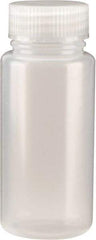 Dynalon Labware - 250 mL Wide-Mouth Bottle - Polyethylene, Translucent, 5.71" High x 2.36" Diam, 3/4" Cap - Exact Tool & Supply
