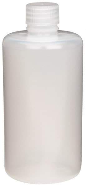 Dynalon Labware - 500 mL Narrow-Mouth Bottle - Polyethylene, Translucent, 6-1/2" High x 6-1/2" Diam, 3/4" Cap - Exact Tool & Supply