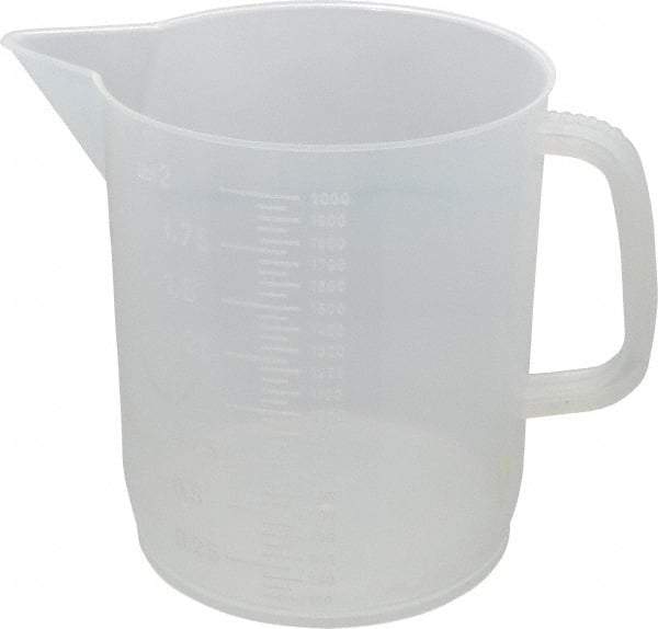 Dynalon Labware - 2,000 ml Polypropylene Graduated Beaker - 50 ml Graduation, 5-23/32" Diam x 6-1/2" High - Exact Tool & Supply