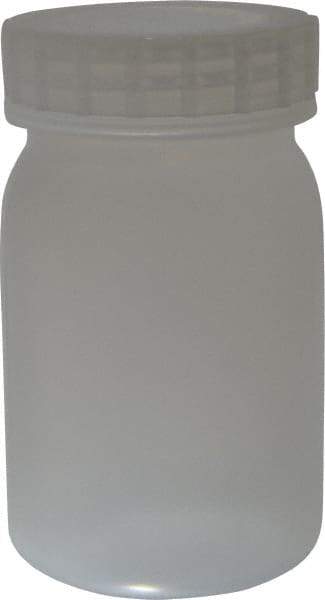 Bel-Art - 16 oz Wide-Mouth Bottle - Polypropylene, Translucent, 5.3" High x 3.2" Diam, 3/4" Cap - Exact Tool & Supply