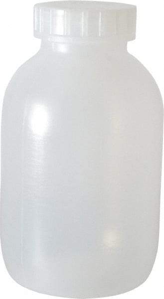 Bel-Art - 64 oz Wide-Mouth Bottle - Polypropylene, Translucent, 8.4" High x 4.9" Diam, 3/4" Cap - Exact Tool & Supply