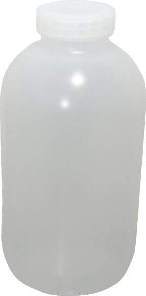 Bel-Art - 1 Gal Wide-Mouth Bottle - Polypropylene, Translucent, 11.3" High x 5.9" Diam, 3/4" Cap - Exact Tool & Supply