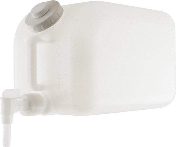 Bel-Art - 5 Gal Carboy - Polyethylene, White, 15" Diam, 3/4" Cap - Exact Tool & Supply