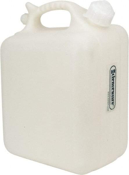 Bel-Art - 2-1/2 Gal Carboy - Polyethylene, White, 7.3" High x 10.1" Diam, 3/4" Cap - Exact Tool & Supply