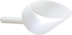 Bel-Art - 32 oz White Polyethylene Round Bottom Scoop - 4.9" Wide x 5-1/2" Deep Bowl, 5" Handle Length, 10" OAL - Exact Tool & Supply
