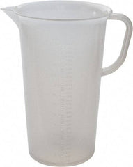 Bel-Art - 3,000 ml Polypropylene Graduated Pitcher - 100 ml Graduation, x 10-1/2" High - Exact Tool & Supply