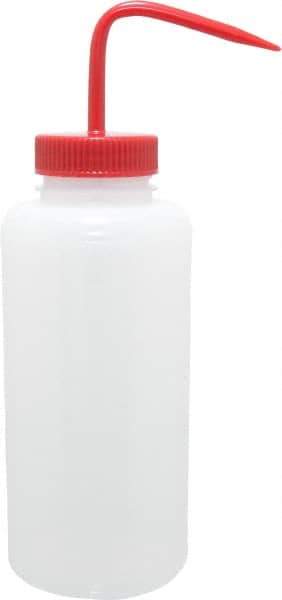 Bel-Art - 32 oz Wide-Mouth Bottle - Polyethylene, Translucent, 53mm Cap - Exact Tool & Supply