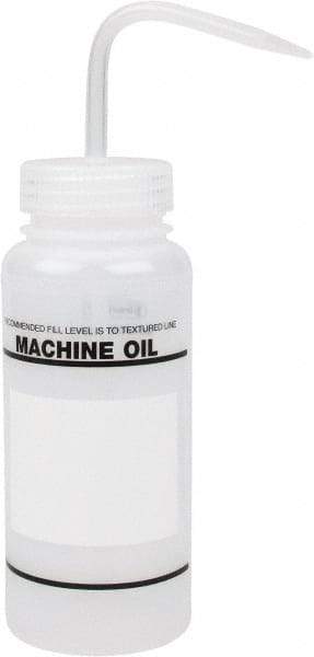 Bel-Art - 16 oz Safety Wash Bottle - Polyethylene, Clear, 43mm Cap - Exact Tool & Supply
