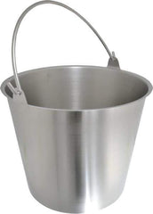 VOLLRATH - 3-1/4 Gal Tapered Cylinder Stainless Steel Pail - 9-1/4" High x 30-1/2" Diam - Exact Tool & Supply