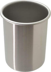VOLLRATH - Round, Chrome Stainless Steel Food Storage Container - 5.8" High x 4.1" Wide - Exact Tool & Supply