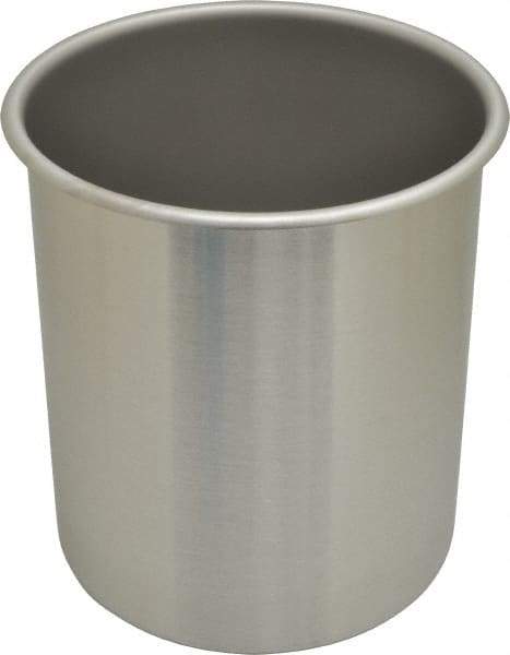 VOLLRATH - Round, Chrome Stainless Steel Food Storage Container - 8.6" High x 7.3" Wide - Exact Tool & Supply