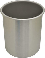 VOLLRATH - Round, Chrome Stainless Steel Food Storage Container - 8.6" High x 7.3" Wide - Exact Tool & Supply