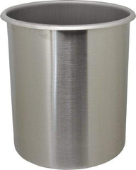 VOLLRATH - Round, Chrome Stainless Steel Food Storage Container - 9.8" High x 8" Wide - Exact Tool & Supply