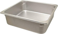VOLLRATH - Rectangular, Chrome Stainless Steel Food Pan - 4" High x 12.8" Wide x 13.9" Long - Exact Tool & Supply