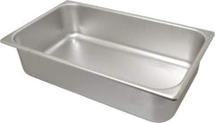 VOLLRATH - Rectangular, Chrome Stainless Steel Food Pan - 4" High x 9.8" Wide x 16.4" Long - Exact Tool & Supply