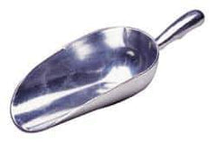 VOLLRATH - 24 oz Silver Cast Aluminum Round Bottom Scoop - 4" Wide Bowl, 3.4" Handle Length, 10.8" OAL - Exact Tool & Supply