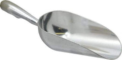 VOLLRATH - 5 oz Silver Cast Aluminum Round Bottom Scoop - 2.4" Wide Bowl, 2-1/2" Handle Length, 7.1" OAL - Exact Tool & Supply