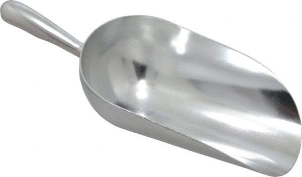 VOLLRATH - 55 oz Silver Cast Aluminum Round Bottom Scoop - 5-1/2" Wide Bowl, 4" Handle Length, 14.4" OAL - Exact Tool & Supply