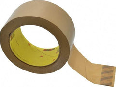 3M - 2" x 55 Yd Natural (Color) Rubber Adhesive Sealing Tape - Polypropylene Film Backing, 3.1 mil Thick, 70 Lb Tensile Strength, Series 375 - Exact Tool & Supply
