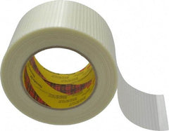 3M - 3" x 55 Yd Clear Rubber Adhesive Packaging Tape - Polypropylene Film Backing, 5.7 mil Thick, 150 Lb Tensile Strength, Series 8959 - Exact Tool & Supply