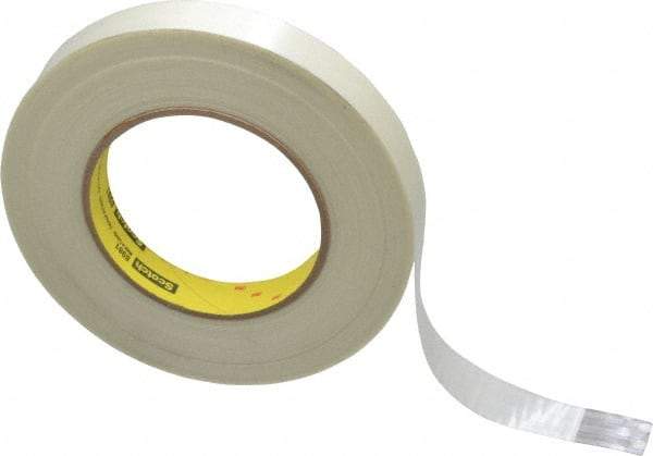 3M - 3/4" x 60 Yd Clear Rubber Adhesive Packaging Tape - Polypropylene Film Backing, 6.6 mil Thick, 380 Lb Tensile Strength, Series 8981 - Exact Tool & Supply
