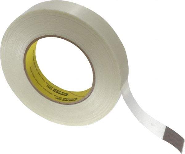 3M - 1" x 60 Yd Clear Rubber Adhesive Packaging Tape - Polypropylene Film Backing, 6.6 mil Thick, 380 Lb Tensile Strength, Series 8981 - Exact Tool & Supply