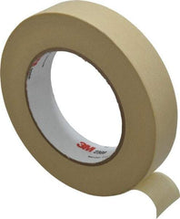 3M - 1" Wide x 60 Yd Long Tan Paper Masking Tape - Series 2308, 5.3 mil Thick, 22 In/Lb Tensile Strength - Exact Tool & Supply