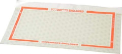 3M - 1,000 Piece, 10" Long x 6" Wide, Sheet - Documents Enclosed, Clear with Orange Border - Exact Tool & Supply