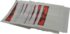3M - 1,000 Piece, 5-1/2" Long x 7" Wide, Envelope - Packing List/Invoice Enclosed, Orange Top Border - Exact Tool & Supply