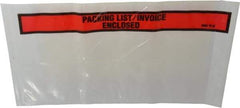 3M - 1,000 Piece, 10" Long x 5-1/2" Wide, Envelope - Packing List/Invoice Enclosed, Orange Top Border - Exact Tool & Supply